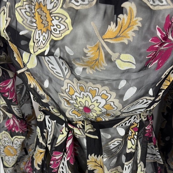 rag & bone Black Floral Fitted Long Sleeve Blouse Size Small - Picture 7 of 9